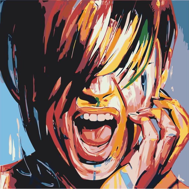 

Картина по номерам Живопись по Номерам Красочный крик, 40x40, Красочный крик