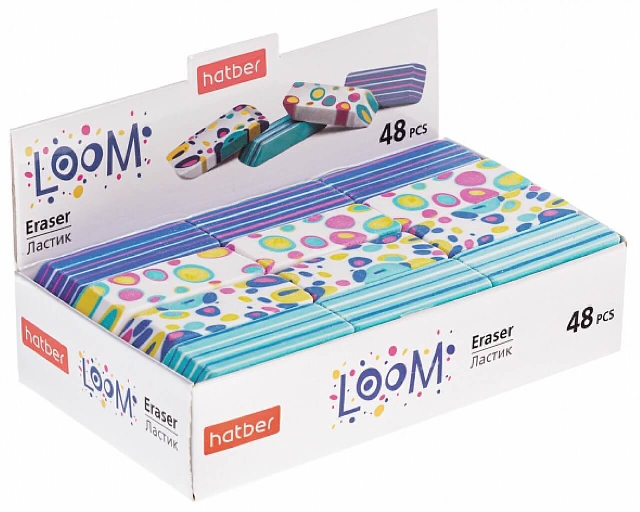 

Ластик Hatber Loom из термопластичной резины в картонной дисплей-витрине, 48 шт.