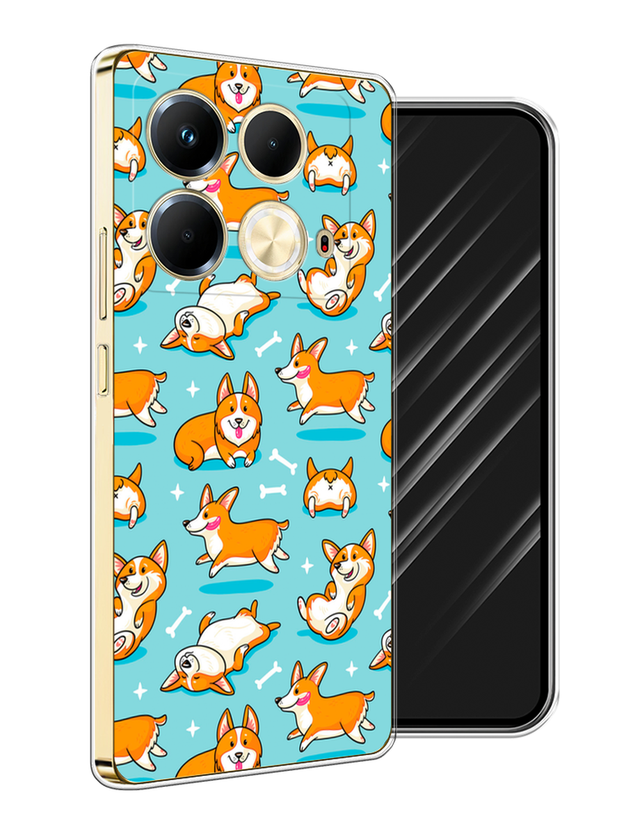 

Чехол Awog на Infinix Note 40 "Веселые корги", Коричневый, 3105850-1