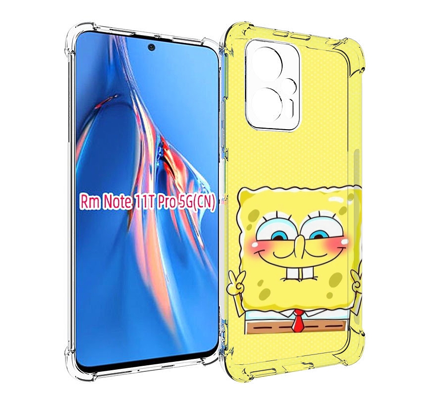 

Чехол MyPads довольный милый спанчбоб для Xiaomi Redmi Note 11T Pro / 11T Pro Plus / Po..., Прозрачный, Tocco