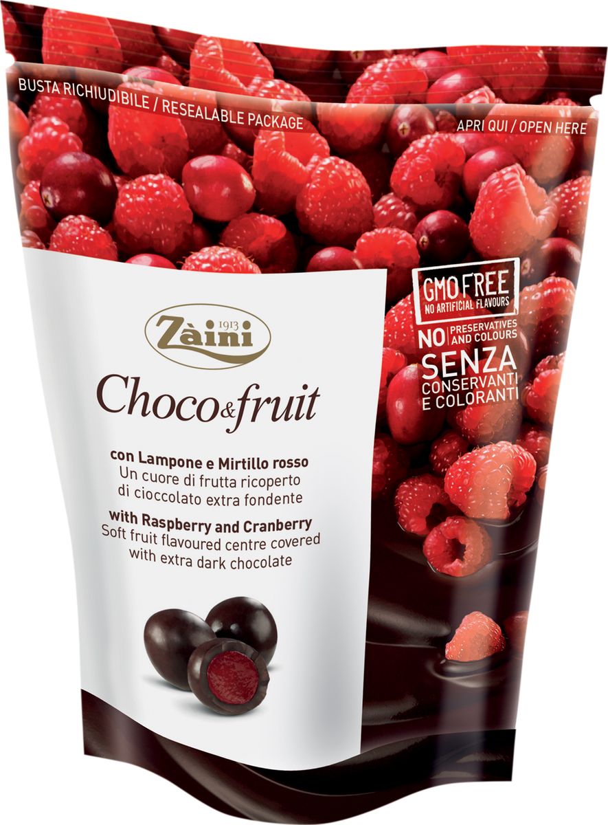 Драже choco&fruit из темн.шокол.смор-ежевик 125г