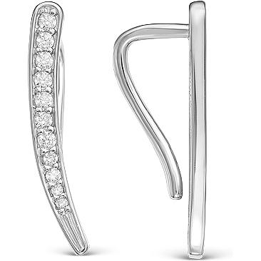 

Серьги из серебра с фианитом Эстет 45С152935, 45С152935