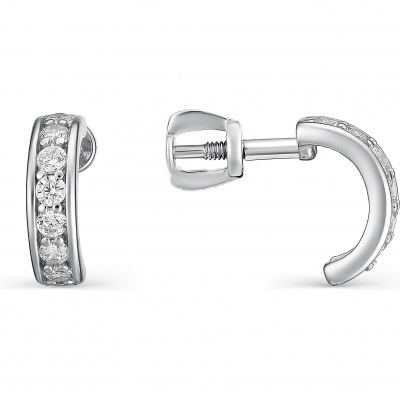 

Серьги из серебра с фианитом Эстет 45С153354, 45С153354