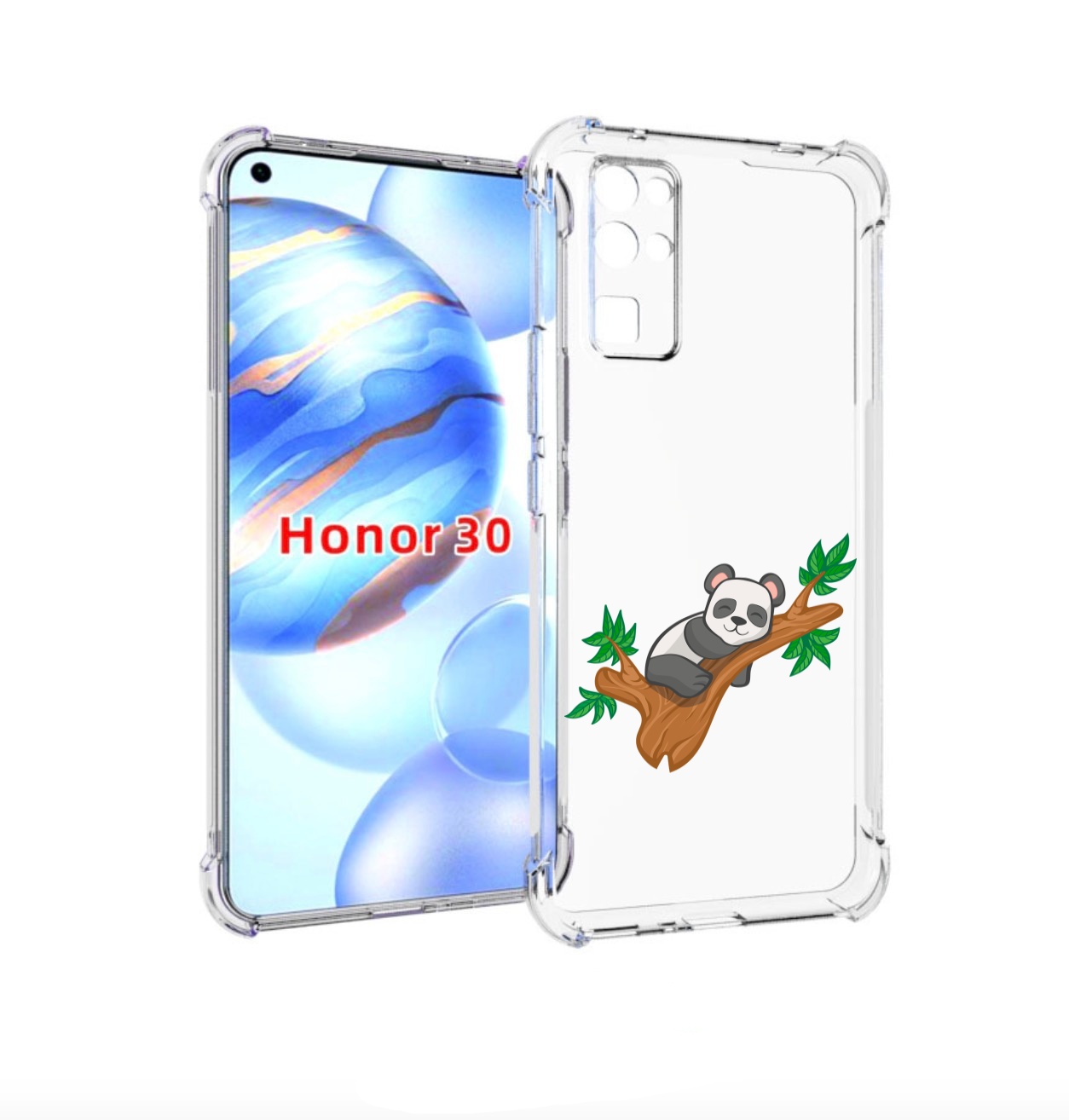

Чехол бампер MyPads панда-на-деревце для Honor 30 (BMH-AN10) про, Прозрачный, Tocco