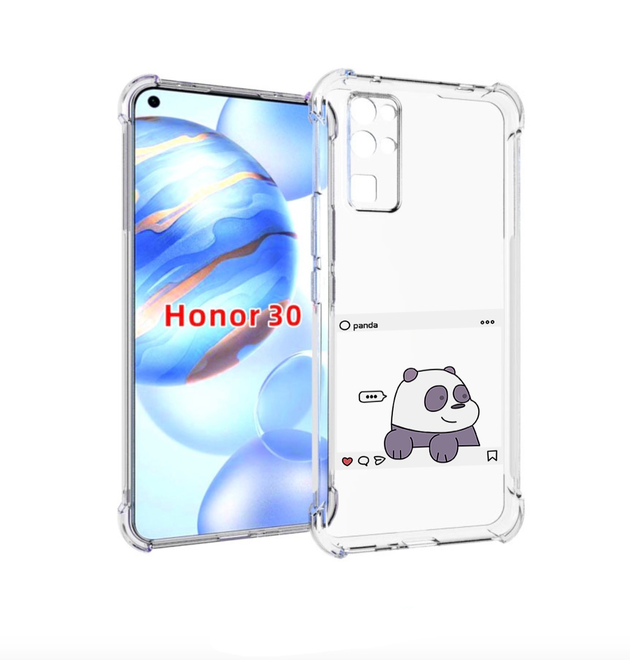 

Чехол бампер MyPads пандочка-фотка для Honor 30 (BMH-AN10) проти, Прозрачный, Tocco