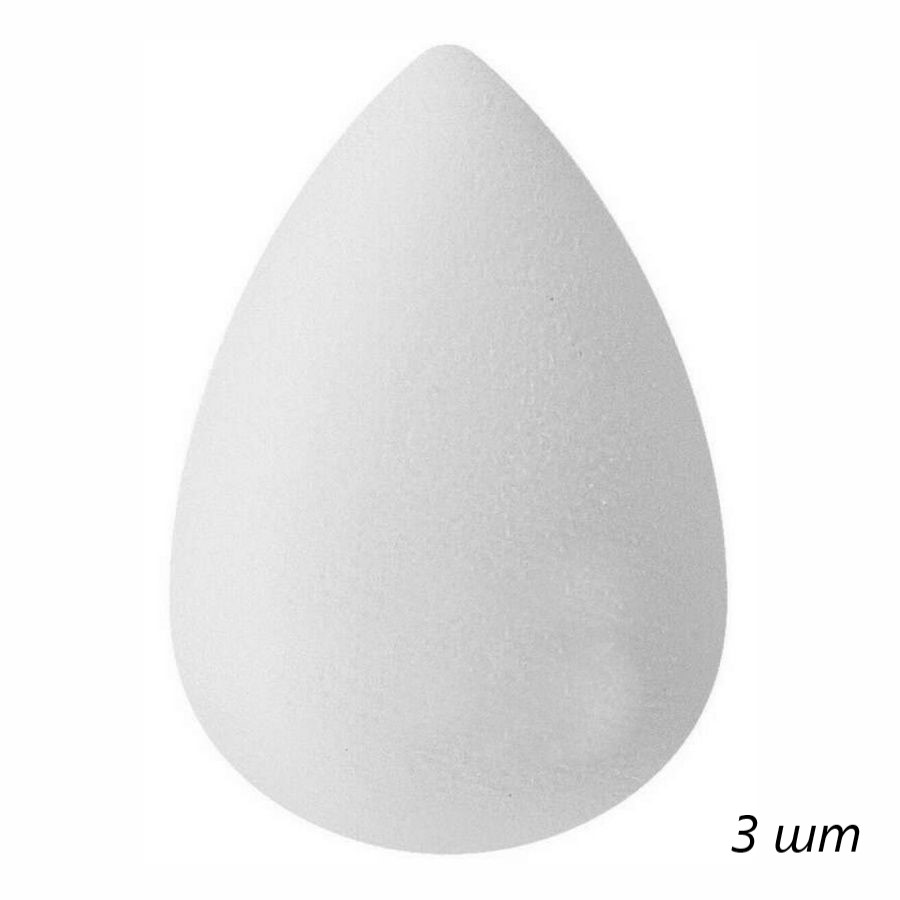 Спонж-яйцо для макияжа Kristaller KG-018 белый 3 шт