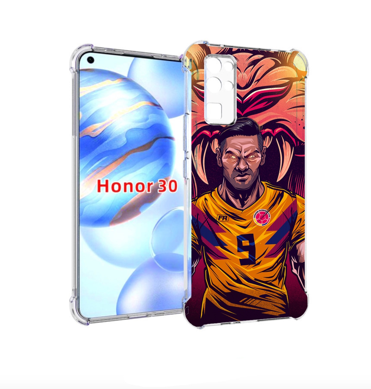 

Чехол бампер MyPads парень-тигр-красный для Honor 30 (BMH-AN10), Прозрачный, Tocco