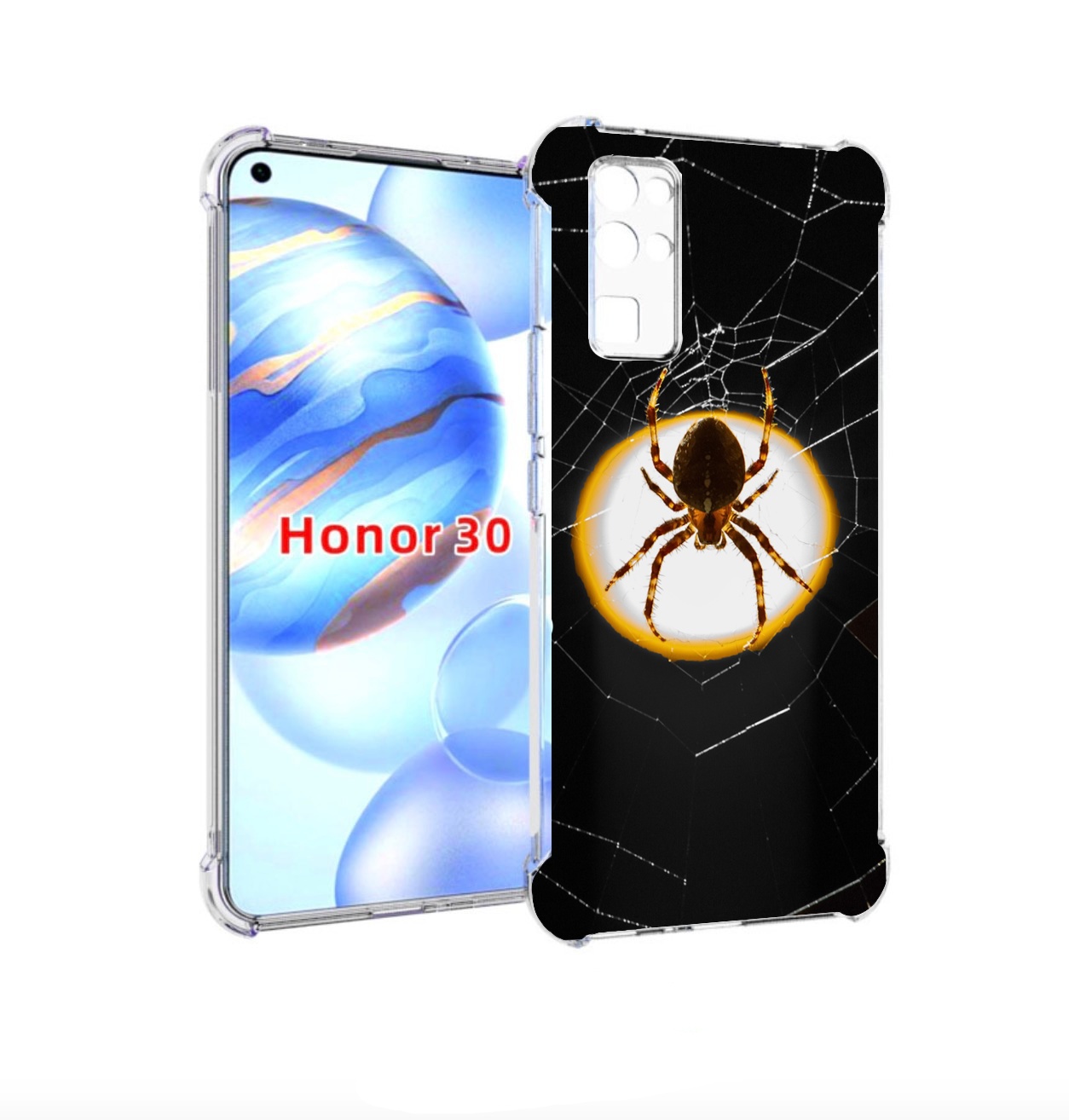 

Чехол бампер MyPads паук-с-паутинкой для Honor 30 (BMH-AN10) про, Прозрачный, Tocco