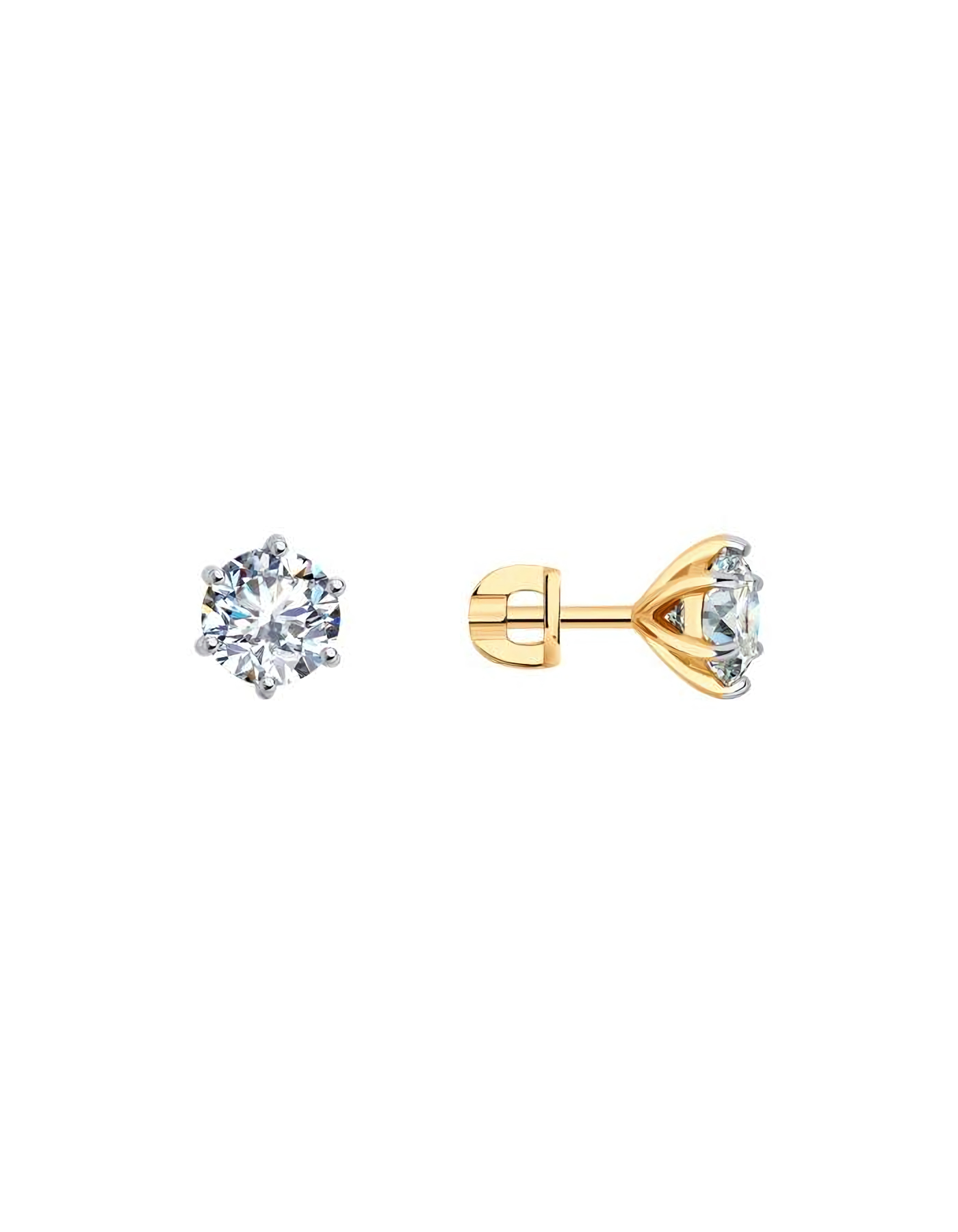 

Серьги пусеты из золота TEO MAORI 8200421, фианит, 8200421