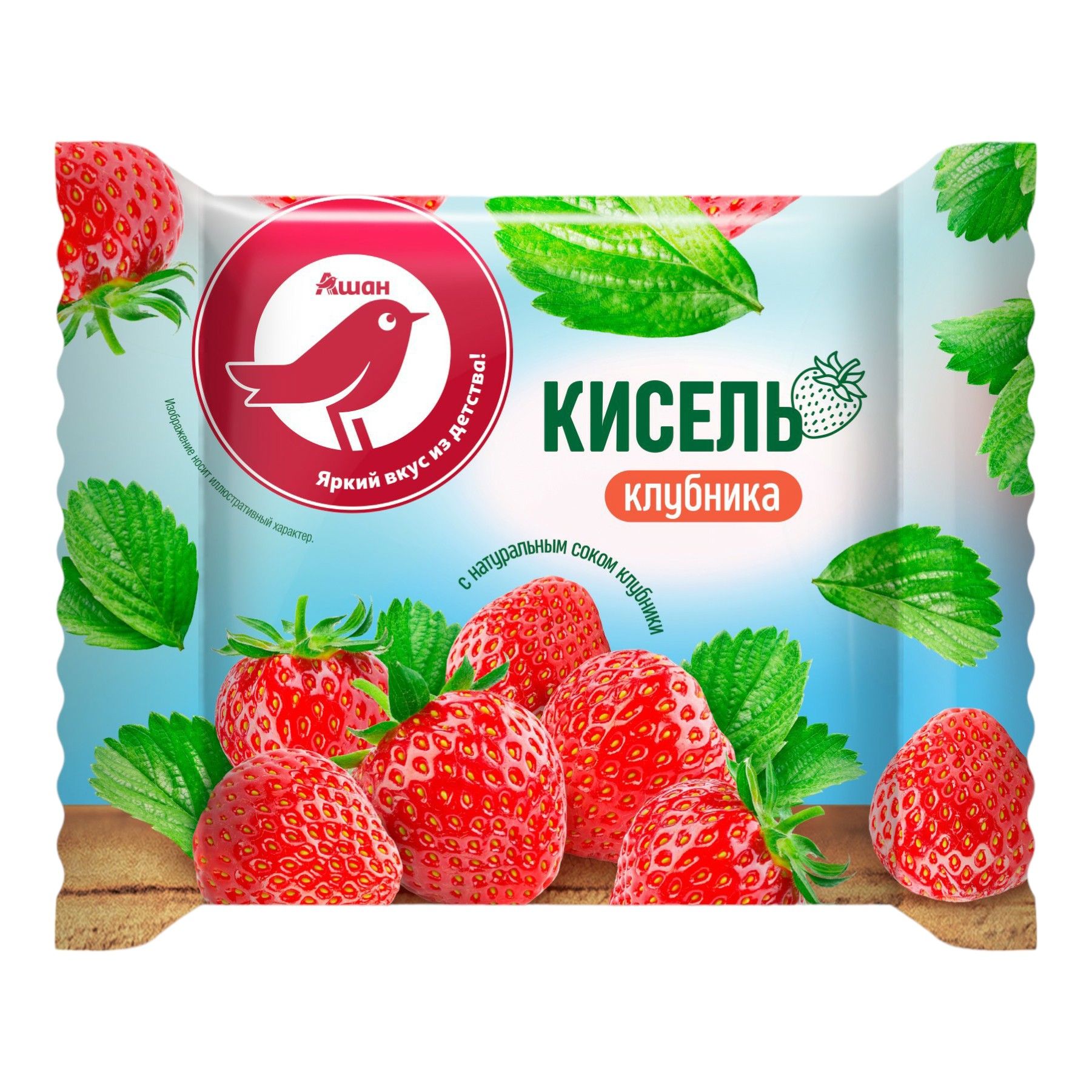 Кисель АШАН Красная Птица с клубникой 190 г 50₽