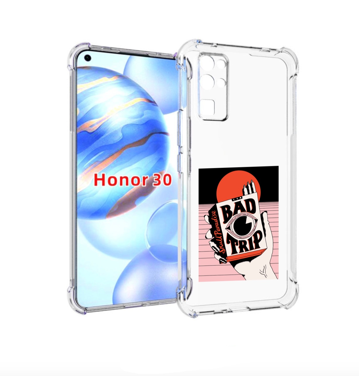 

Чехол бампер MyPads плохая пачка для Honor 30 (BMH-AN10) противо, Прозрачный, Tocco