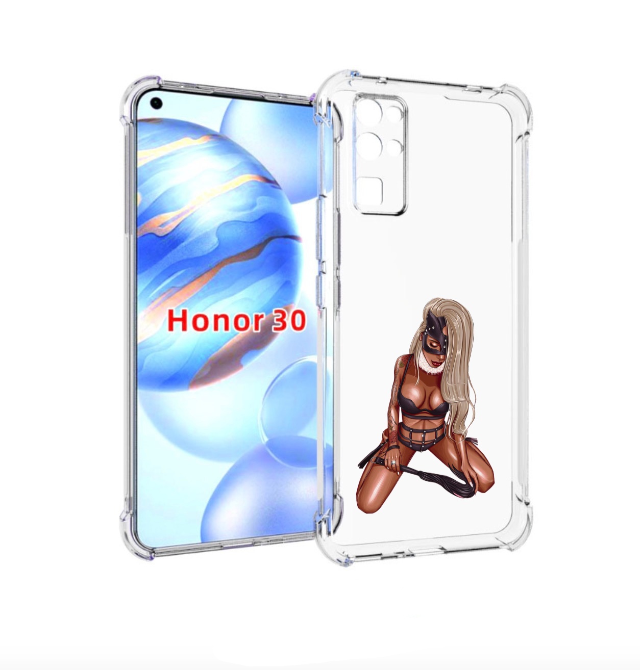 

Чехол бампер MyPads плохая-девушка женский для Honor 30 (BMH-AN1, Прозрачный, Tocco
