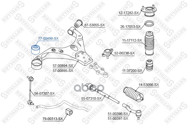 

Сайлентблок рычага пер. Stellox 7700499sx, Сайлентблок рычага пер. Stellox 7700499sx Stellox 7700499sx