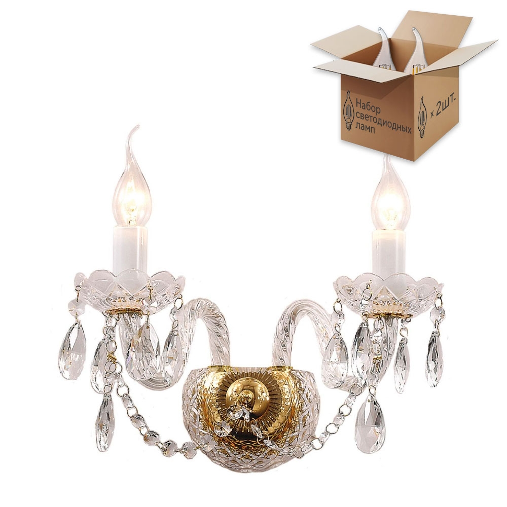 фото Бра с лампочками favourite simone 1736-2w+lamps
