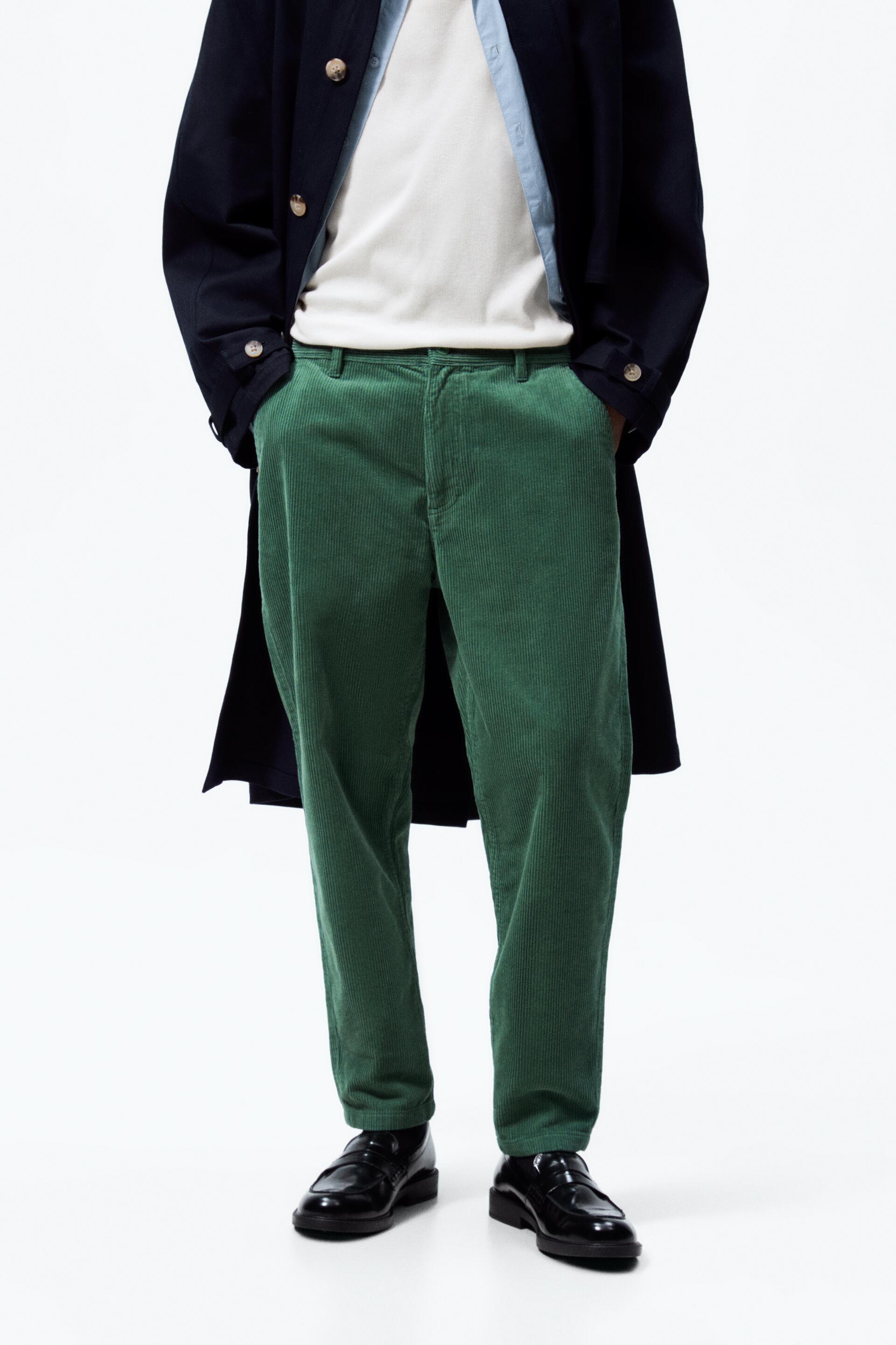 

Брюки мужские ZARA 08574335 зеленые 44 (доставка из-за рубежа), 08574335
