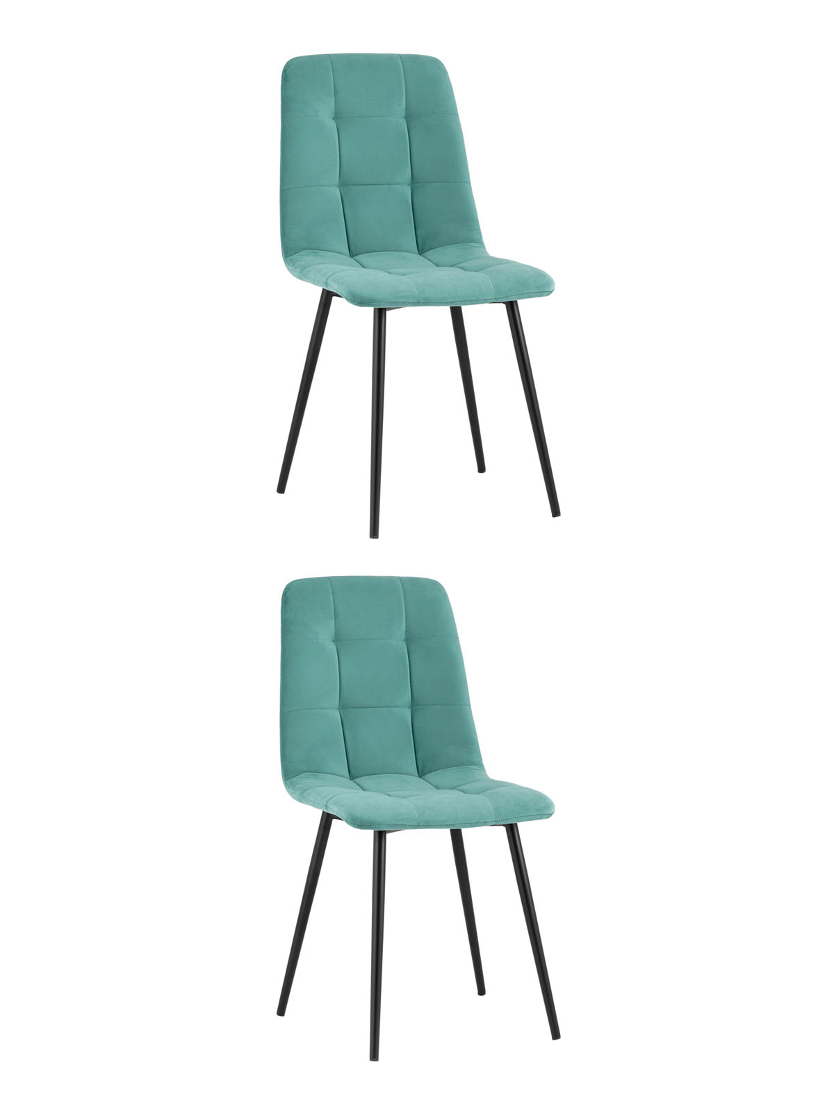 фото Стул для кухни oliver велюр морской (комплект 2 стула) stool group