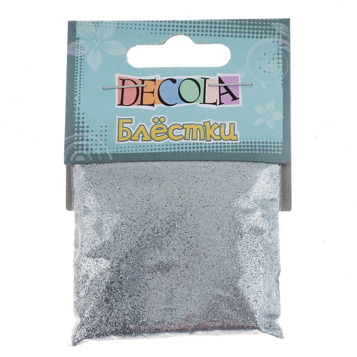 

Декор блёстки ЗХК Decola 0.1 мм, 20 г, серебро, Серебристый