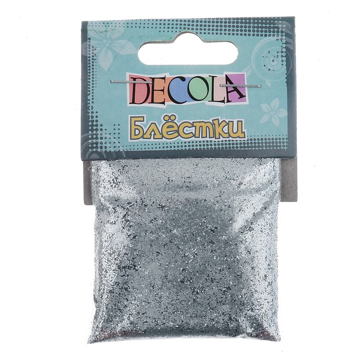 

Декор блёстки ЗХК Decola 0.2 мм, 20 г, серебро, Серебристый