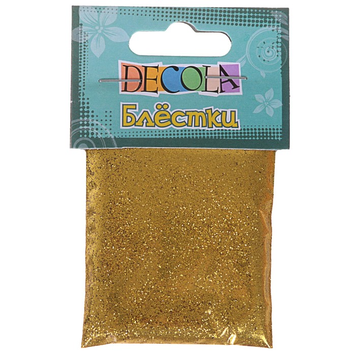 

Декор блёстки ЗХК Decola 0.3 мм, 20 г, золото майя