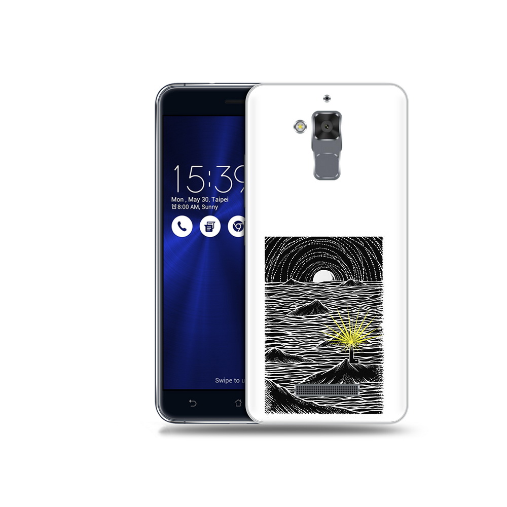 

Чехол MyPads Tocco для Asus ZenFone 3 Max (ZC520TL) маяк в черно белом море, Прозрачный, Tocco
