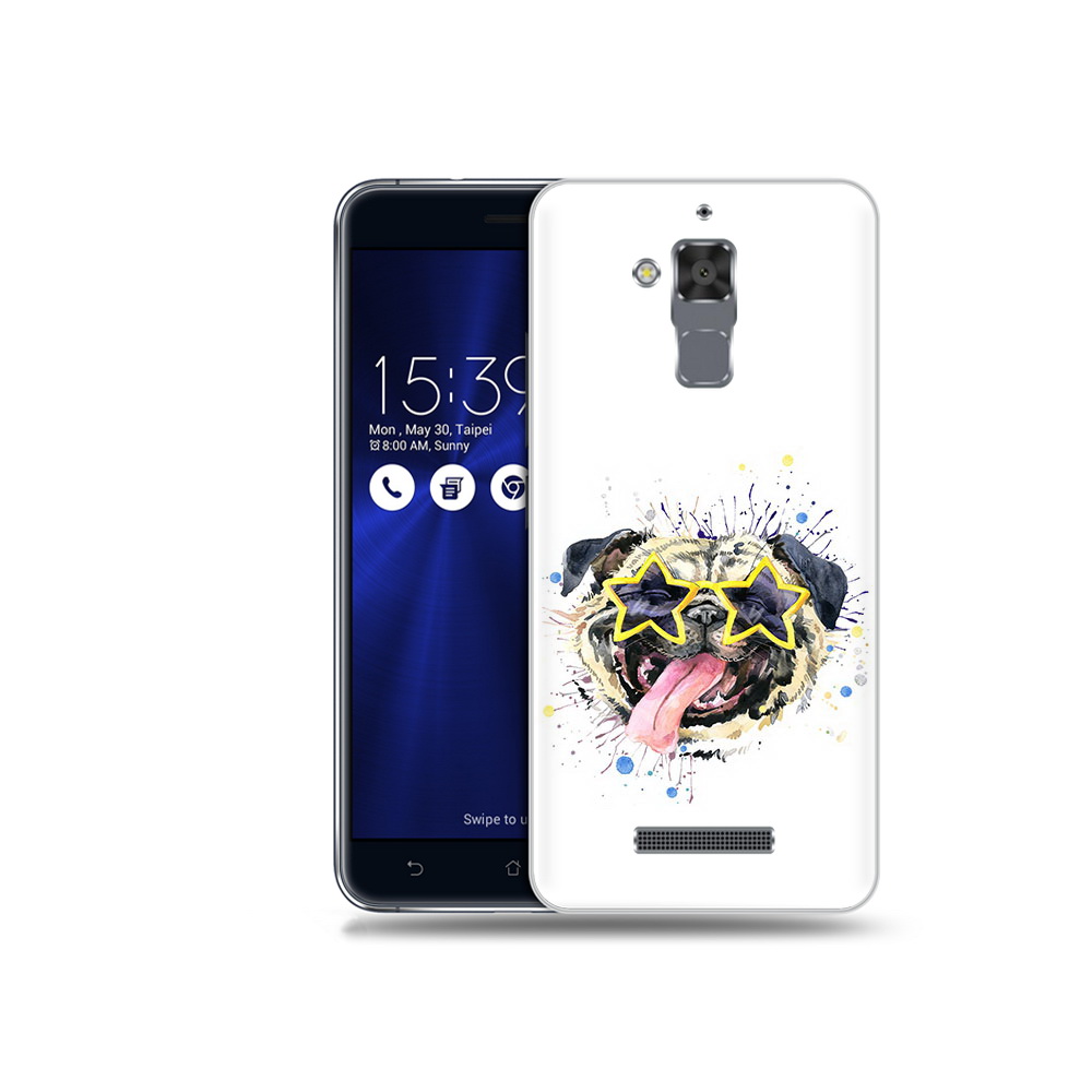 

Чехол MyPads Tocco для Asus ZenFone 3 Max (ZC520TL) мопс боксер, Прозрачный, Tocco
