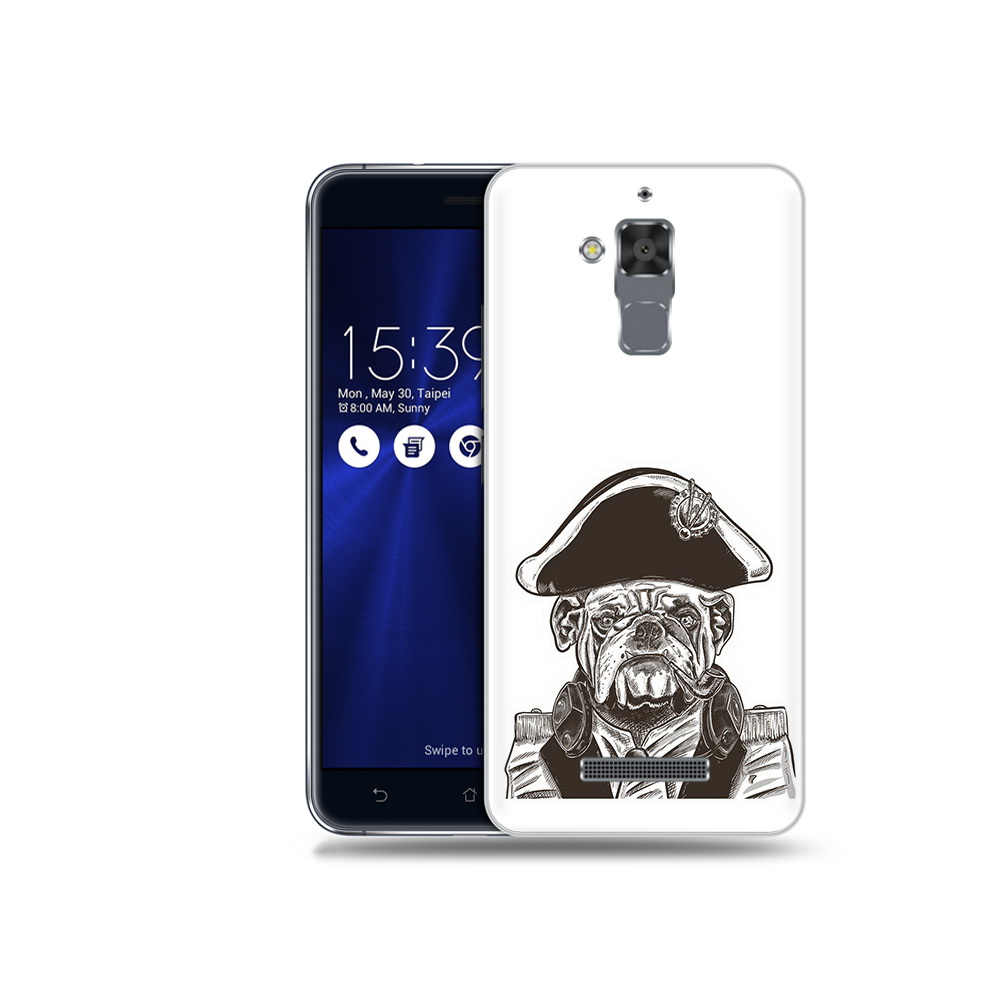 

Чехол MyPads Tocco для Asus ZenFone 3 Max (ZC520TL) мопс генерал, Прозрачный, Tocco