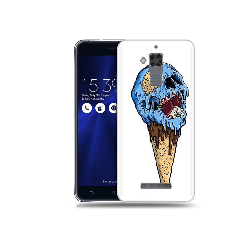

Чехол MyPads Tocco для Asus ZenFone 3 Max (ZC520TL) мороженное череп, Прозрачный, Tocco