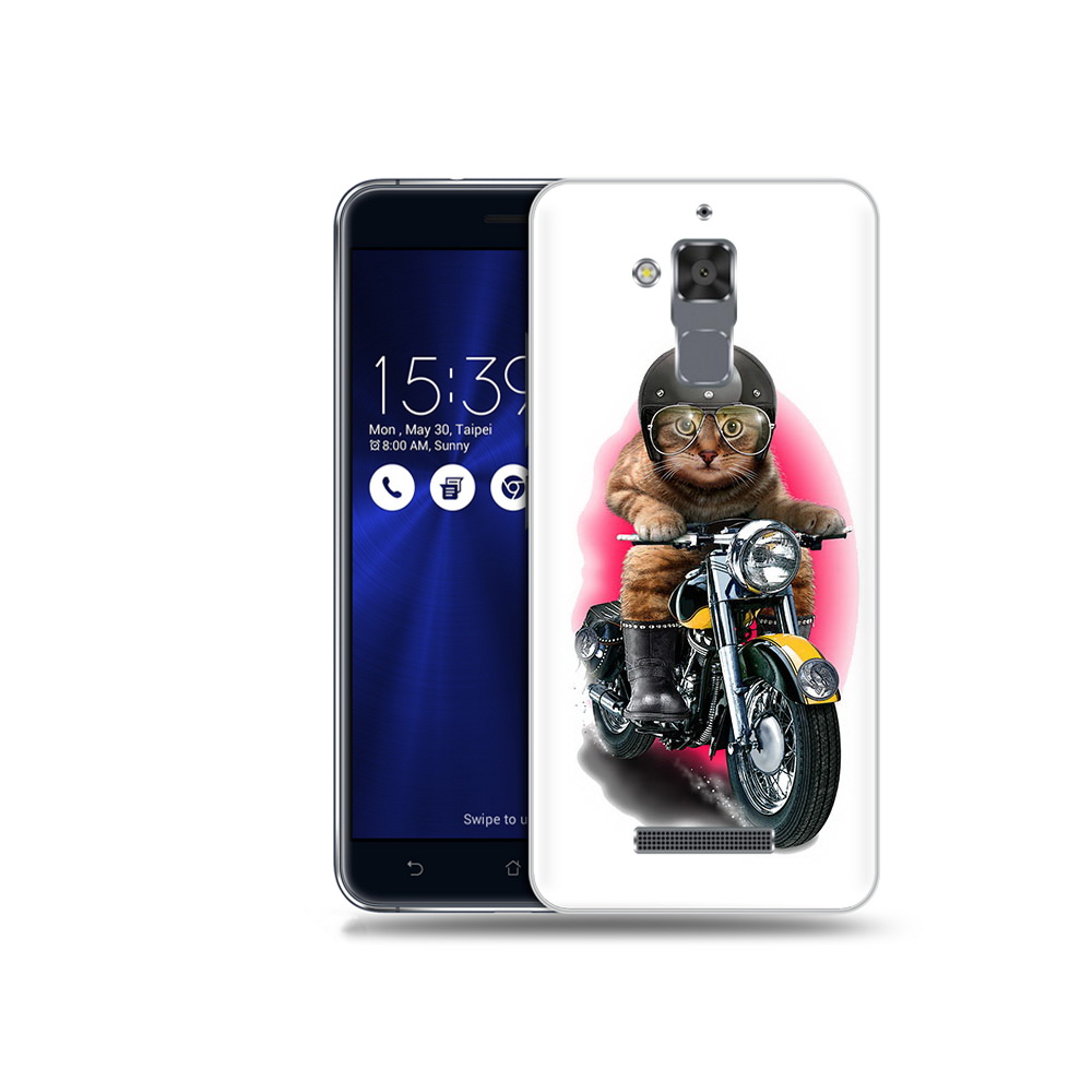 

Чехол MyPads Tocco для Asus ZenFone 3 Max (ZC520TL) мото-кот, Прозрачный, Tocco