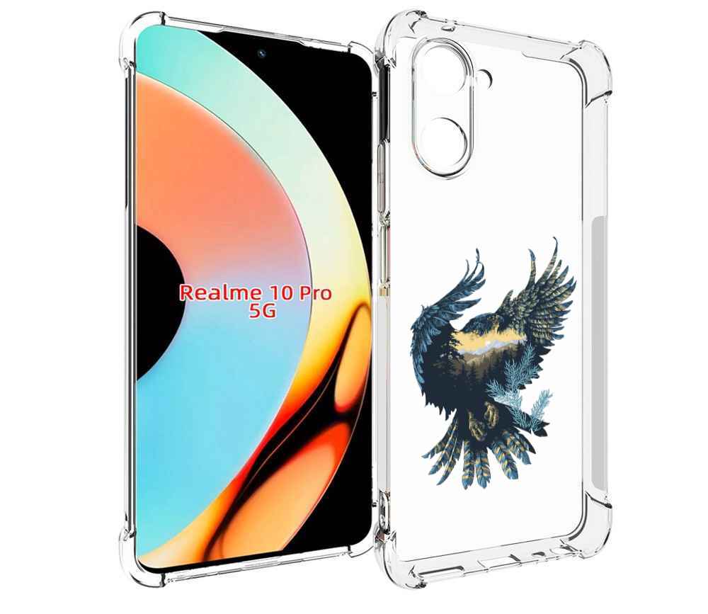 

Чехол бампер MyPads мирок в соколе для Realme 10 Pro противоударный, Прозрачный, Tocco