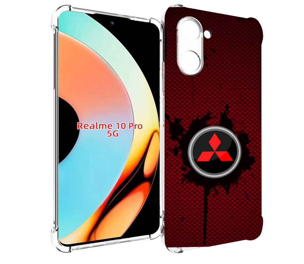 

Чехол бампер MyPads мицубиси mitsubishi 2 для Realme 10 Pro прот..., Прозрачный, Tocco