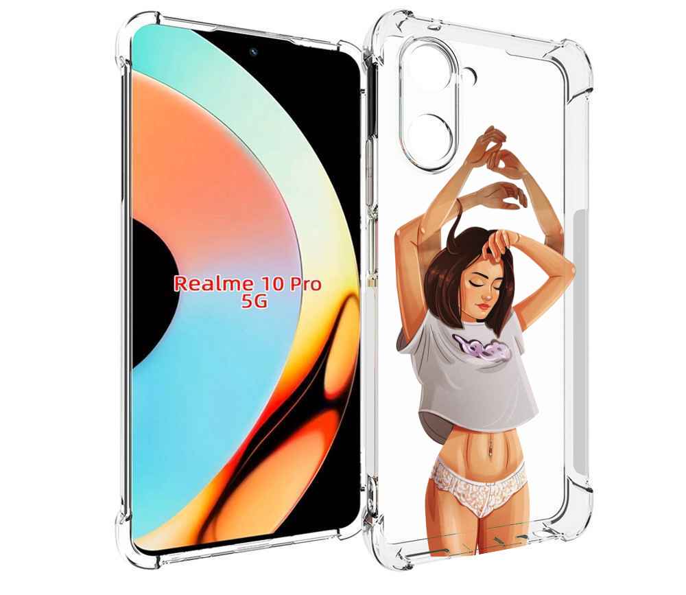 

Чехол бампер MyPads много-рук женский для Realme 10 Pro противоу..., Прозрачный, Tocco