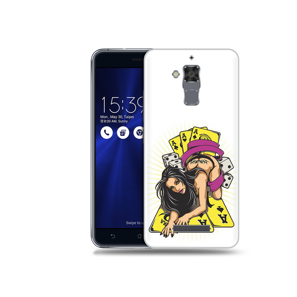 

Чехол MyPads для Asus ZenFone 3 Max (ZC520TL) нарисованная девушка с игровыми картами, Прозрачный, Tocco