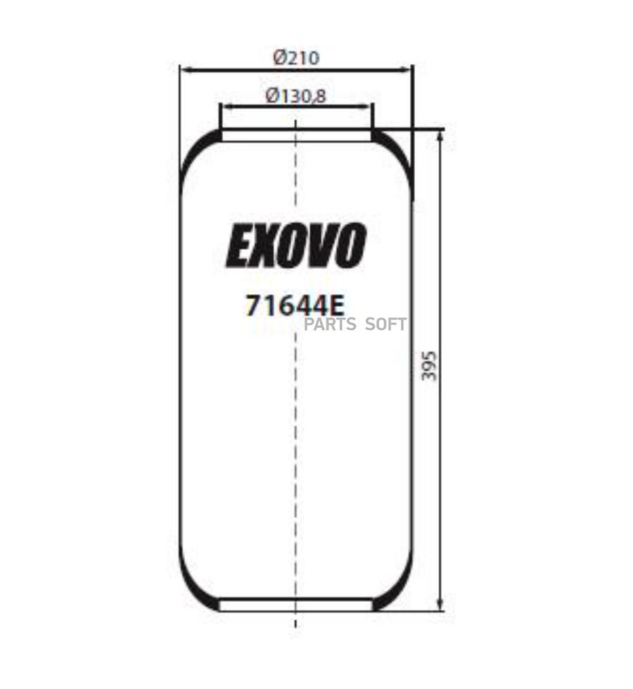 EXOVO ОБОЛОЧКА ПНЕВМОАМОРТИЗАТОРА 1шт
