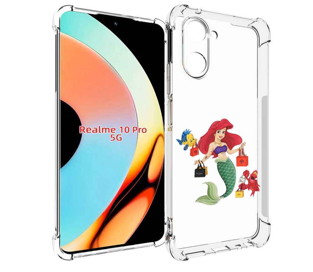 

Чехол бампер MyPads модная-русалка женский для Realme 10 Pro про..., Прозрачный, Tocco