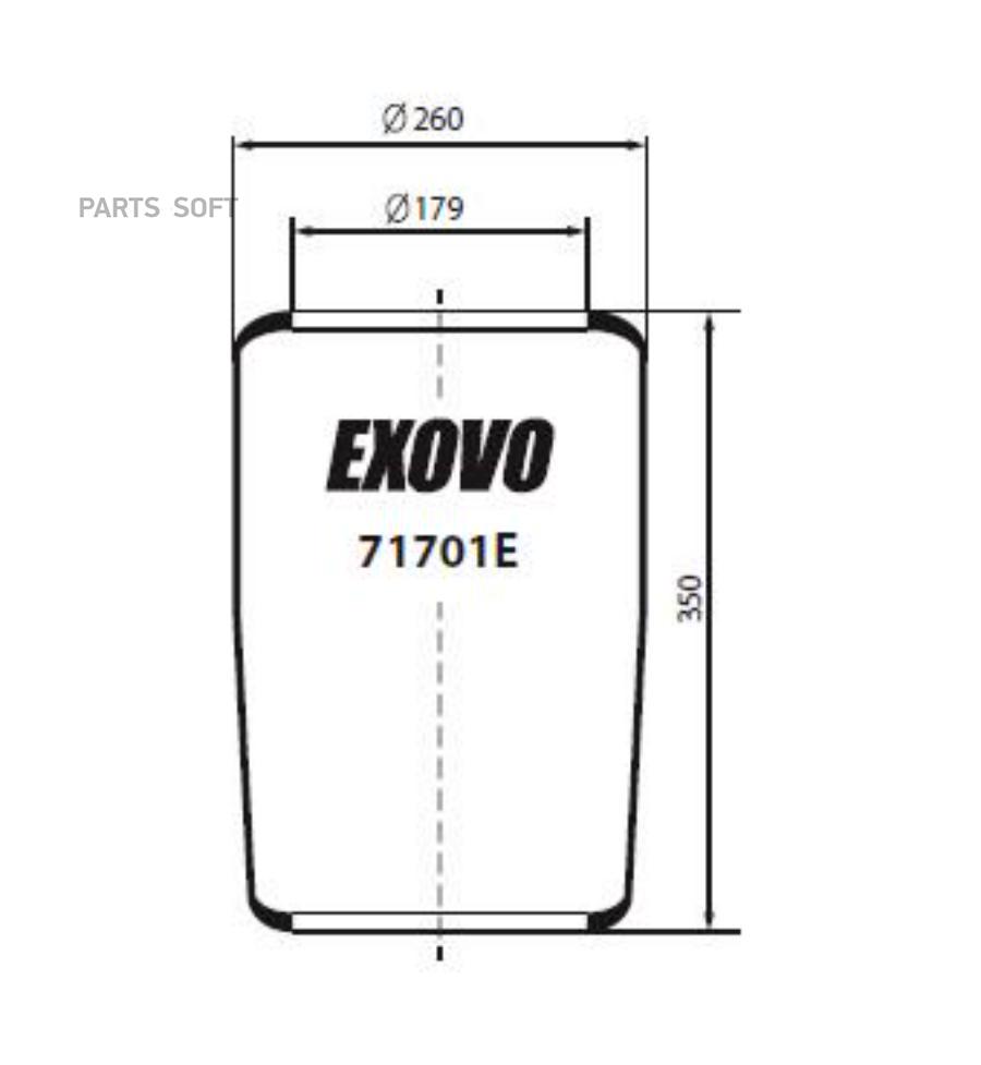EXOVO ОБОЛОЧКА ПНЕВМОАМОРТИЗАТОРА 1шт