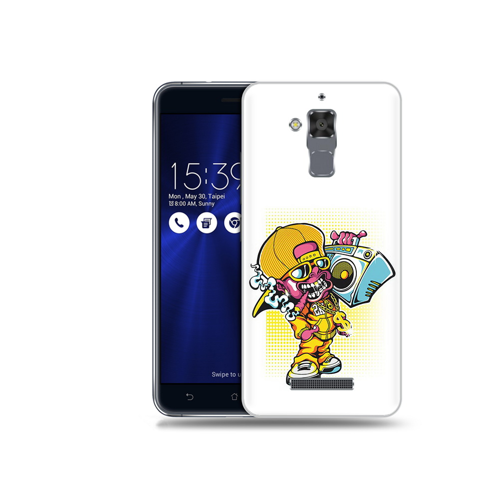 

Чехол MyPads Tocco для Asus ZenFone 3 Max (ZC520TL) нарисованный парень с колонкой, Прозрачный, Tocco