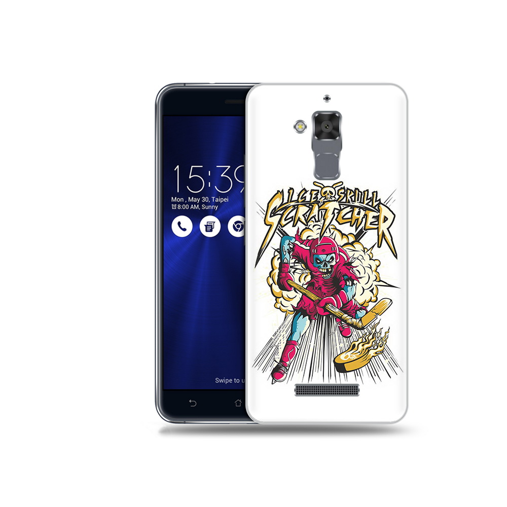 

Чехол MyPads Tocco для Asus ZenFone 3 Max (ZC520TL) нарисованный скелет хоккеист, Прозрачный, Tocco