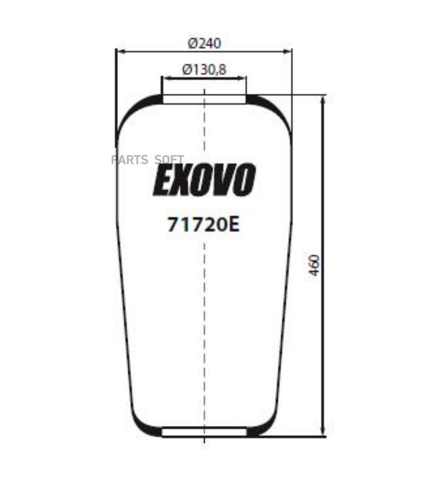 EXOVO ОБОЛОЧКА ПНЕВМОАМОРТИЗАТОРА 1шт