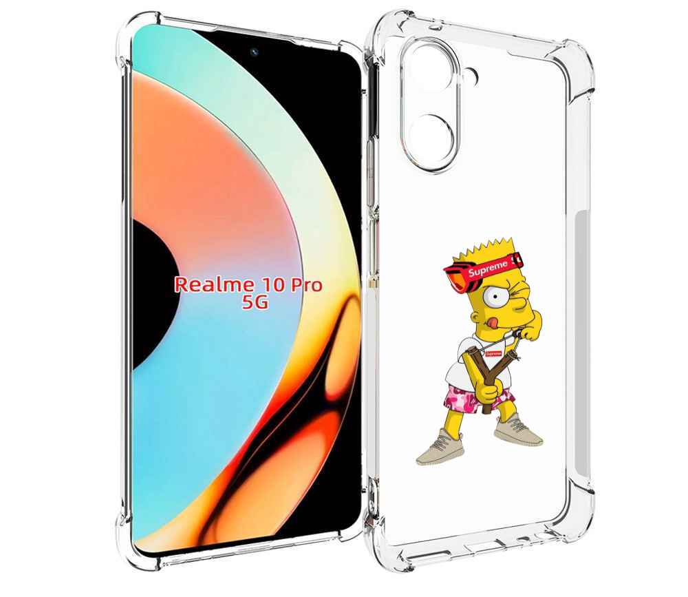 

Чехол бампер MyPads модный-барт-симпсон для Realme 10 Pro против..., Прозрачный, Tocco