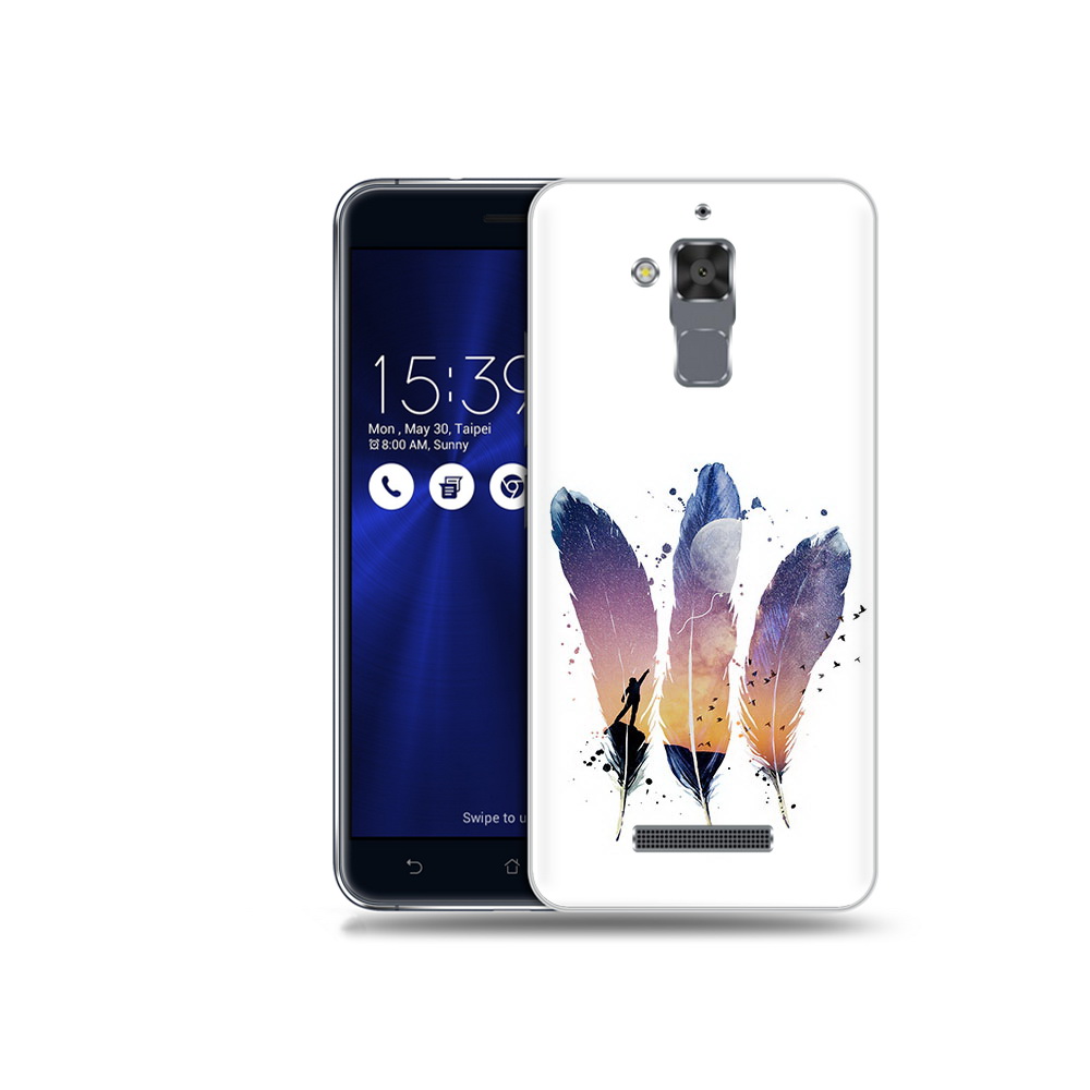 

Чехол MyPads Tocco для Asus ZenFone 3 Max (ZC520TL) небесные перья, Прозрачный, Tocco