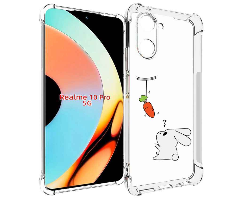 

Чехол бампер MyPads морковка детский для Realme 10 Pro противоуд..., Прозрачный, Tocco