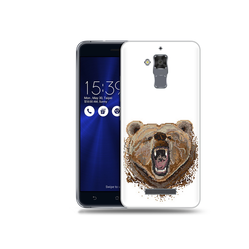 

Чехол MyPads Tocco для Asus ZenFone 3 Max (ZC520TL) пиксельный медведь, Прозрачный, Tocco