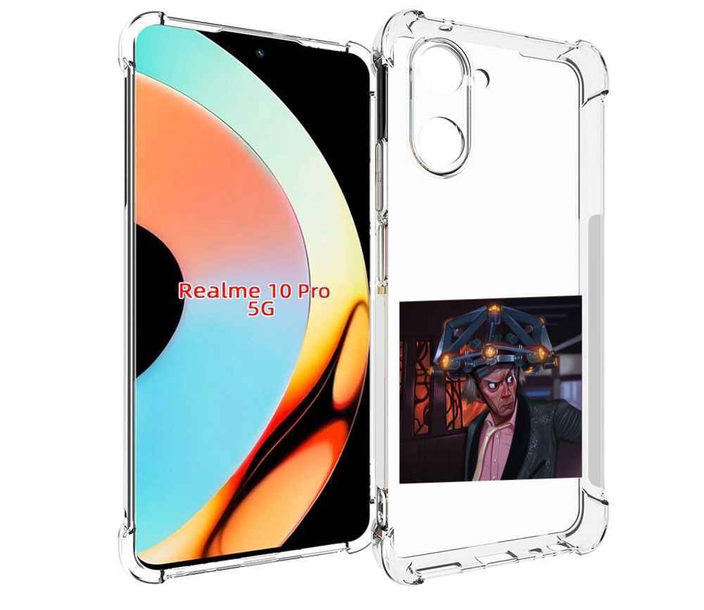 

Чехол бампер MyPads назад-в-будущее для Realme 10 Pro противоуда..., Прозрачный, Tocco