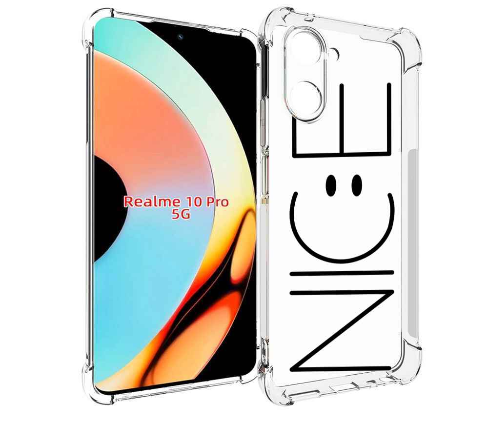 

Чехол бампер MyPads найс-надпись для Realme 10 Pro противоударный, Прозрачный, Tocco