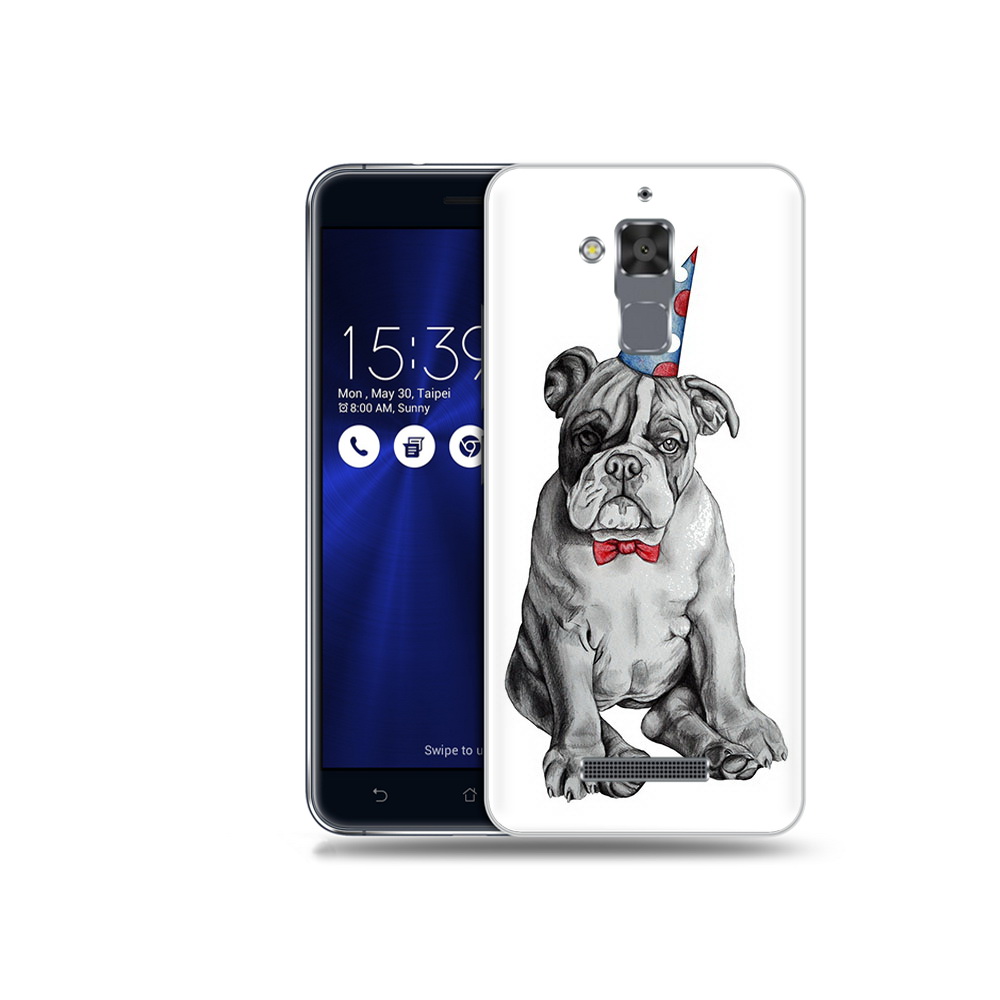 

Чехол MyPads Tocco для Asus ZenFone 3 Max (ZC520TL) праздничный щенок, Прозрачный, Tocco