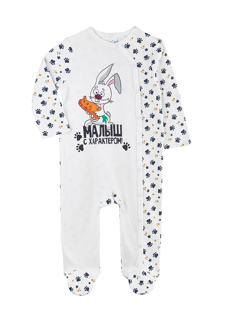 фото Комбинезон детский повседневный kari baby aw21b071 белый р.62