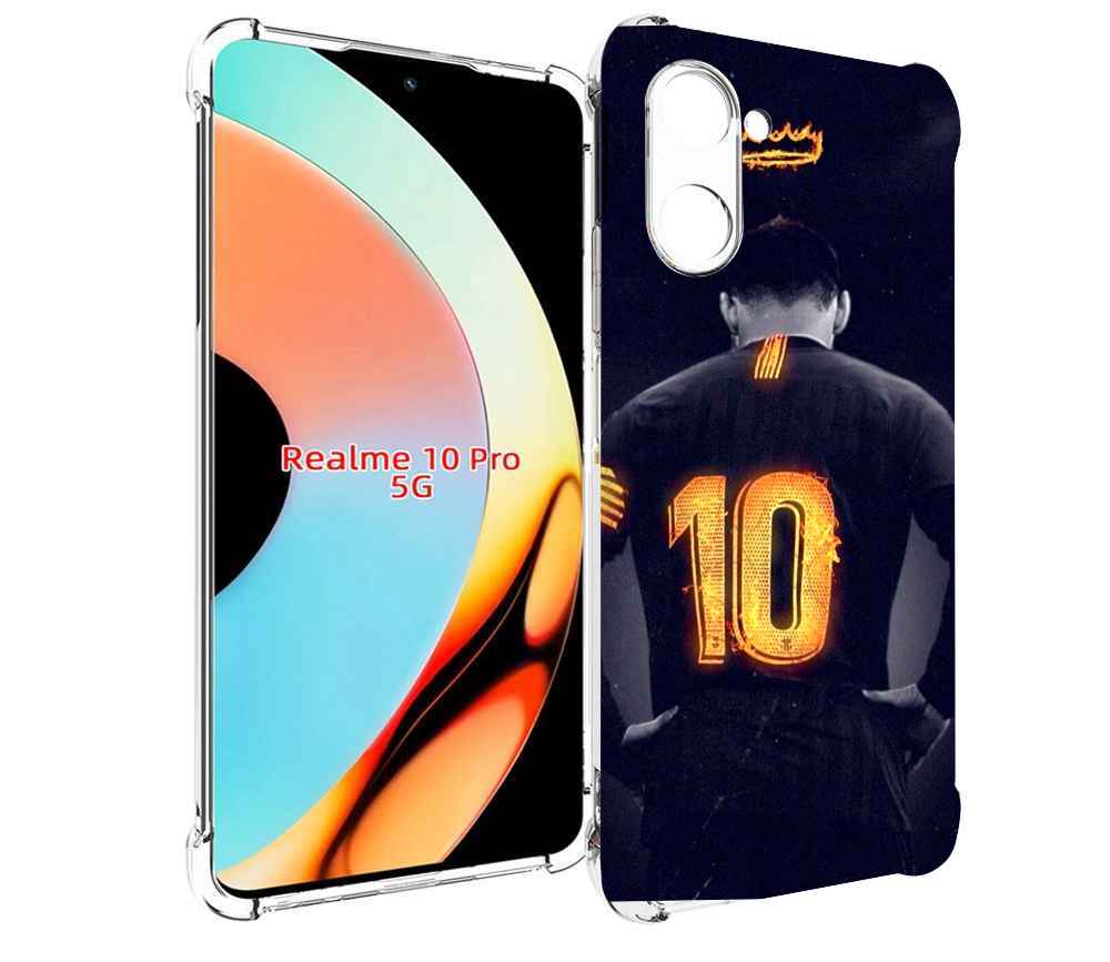 

Чехол бампер MyPads номер-10 для Realme 10 Pro противоударный, Прозрачный, Tocco