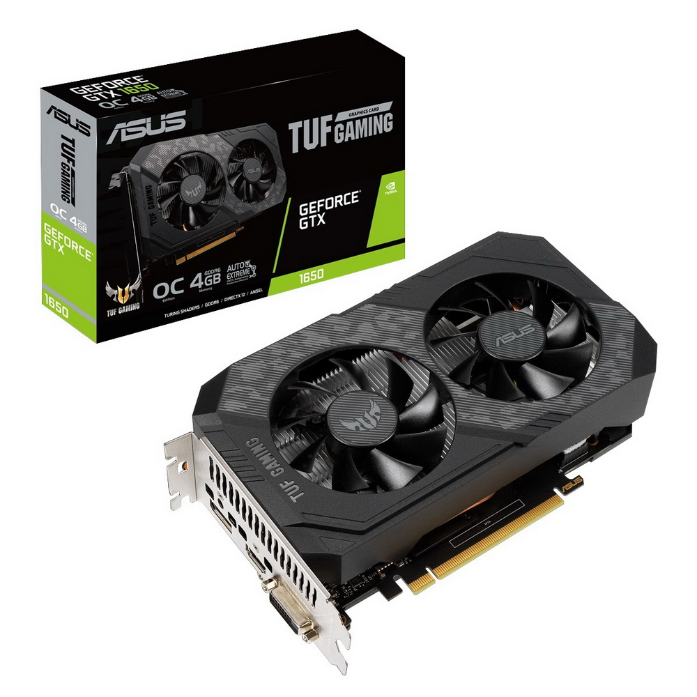 Видеокарта ASUS NVIDIA GeForce GTX 1650 TUF Gaming (TUF-GTX1650-O4GD6-P-V2-GAMING)