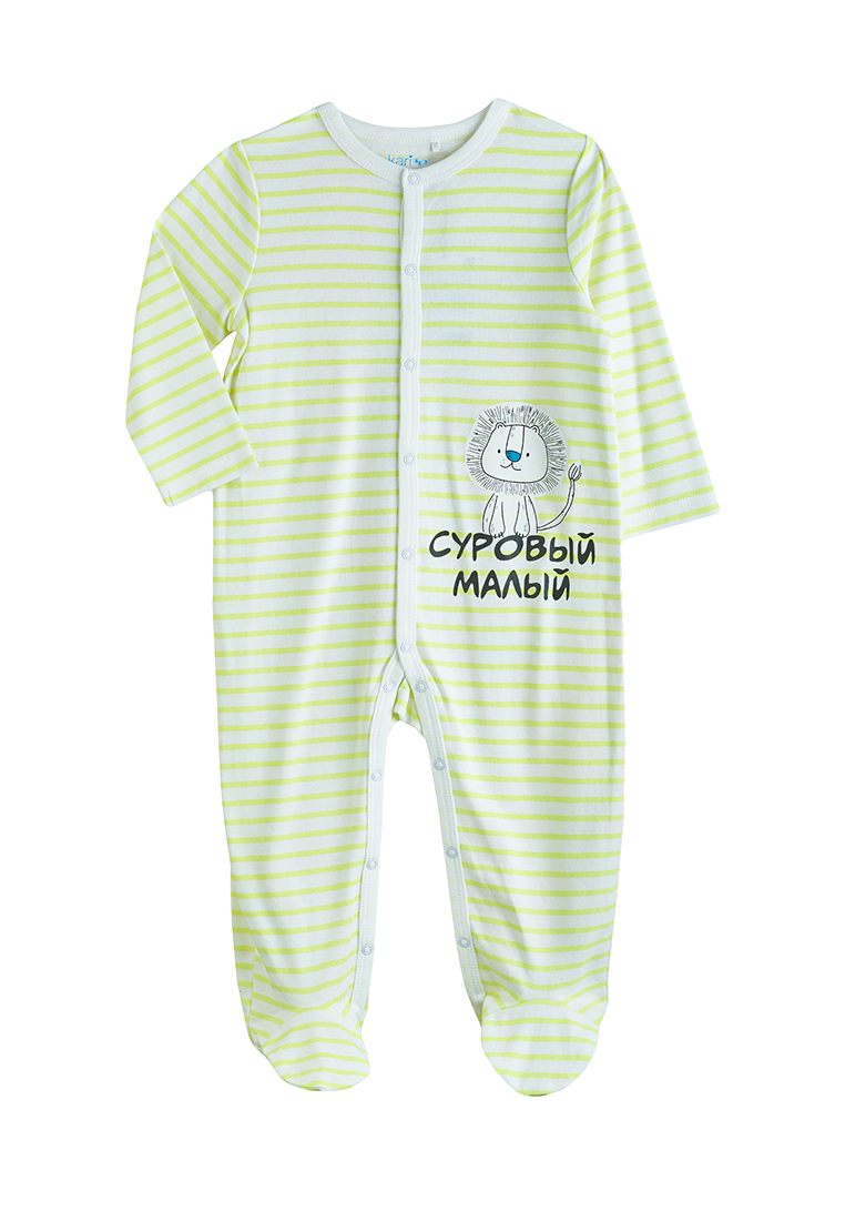 фото Комбинезон детский повседневный kari baby aw21b072 белый/желтый р.68