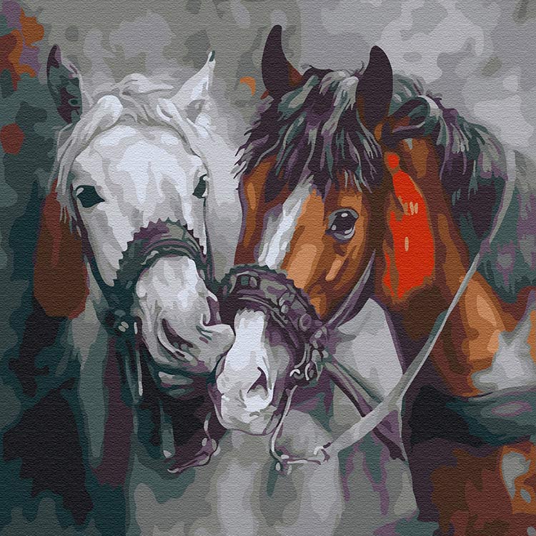 

Картина по номерам Molly Красивые лошади, 30x30, Красивые лошади